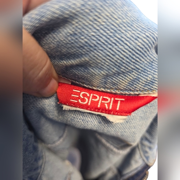 Esprit Vintage Light Blue Denim Zip Vest size X-small - Picture 4 of 4